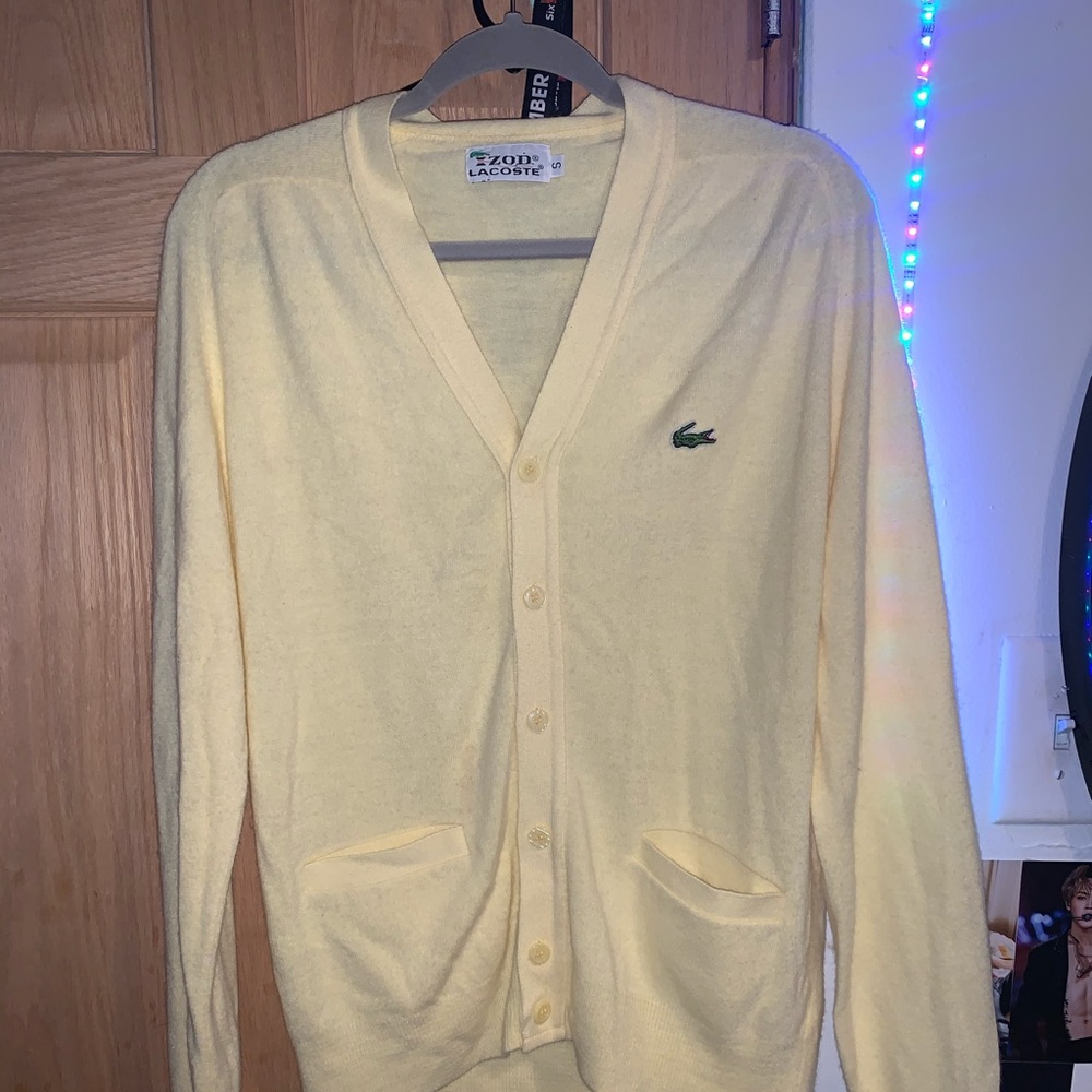 Izod Lacoste Yellow  Cardigan